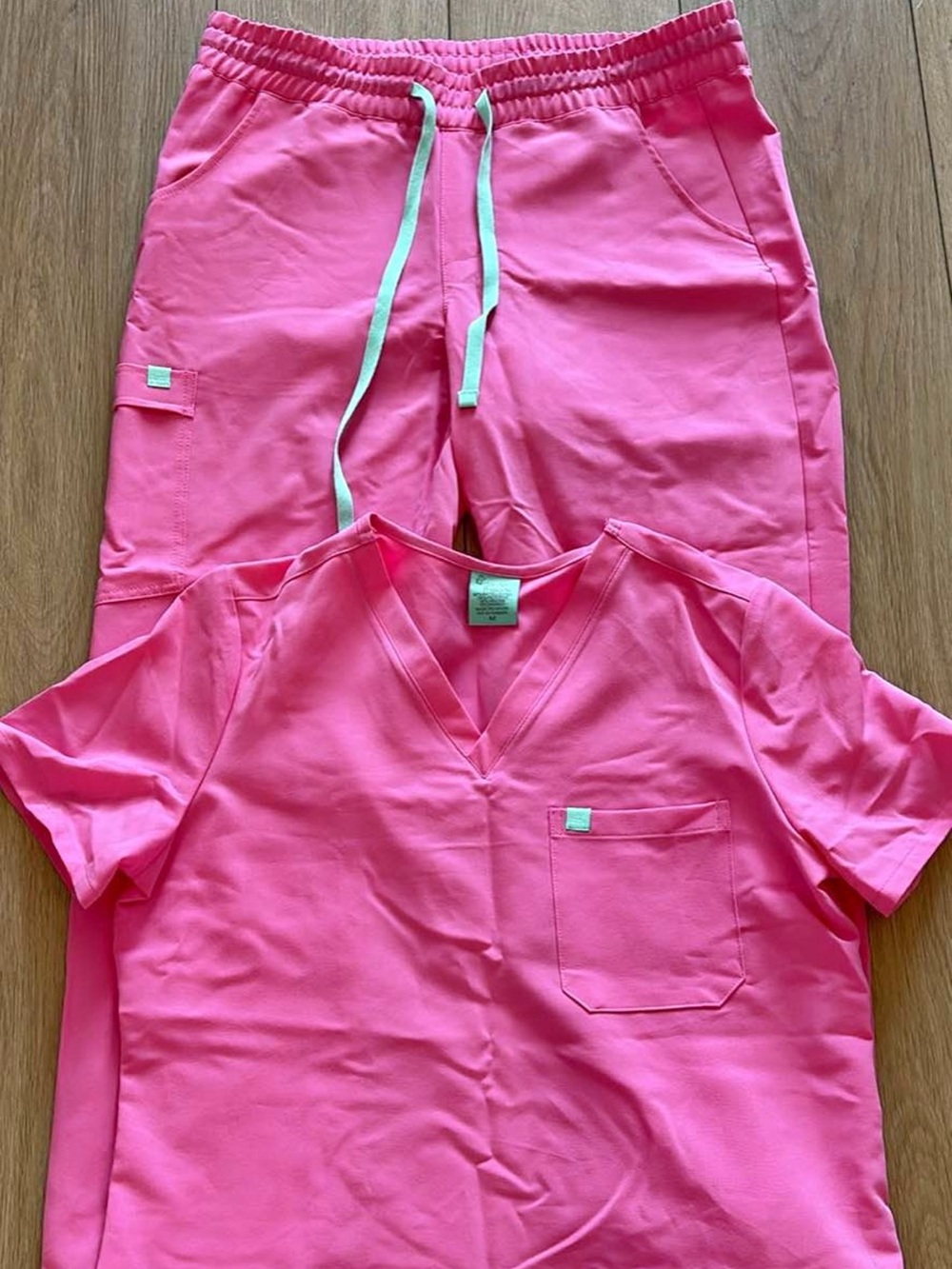 Pink Garde-Malade Scub Set, Worn Once